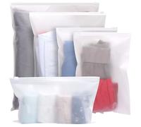 24 Pcs Hospital Bag Organiser Pouches,Plastic Reusable Ziplock Bags,Uonekamo Maternity Essentials Travel Clothes Storage Bags,Waterproof Luggage Organiser Pouch for Clothes,Shoes (Transparent)