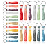 24 PCS Inspirational Quote Keychains,Inspirational Keychain Set,Silicone Rubber Key Rings,Positive Energy Words Keychain,Gift for Thanking Colleagues, Teenagers, Teachers (12×1.2CM,12 Styles)
