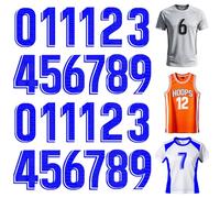 24 PCS Iron On Numbers 8 Inch, Blue Heat Transfer Numbers 0-9 for Jerseys, Large Heat Press Vinyl Letters for Sports Uniforms, T-Shirts, Football, Basketball, Baseball, Fabric Clothing DIY