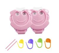 24 PCS Knitting Row Counters Set with 2 Threaders & 20 Colorful Stitch Markers, 2-Digit Row Counter with Numbered Markers, Complete Knitting and Crochet Accessories Kit for Yarn Projects