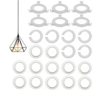 24 Pcs Lamp Shade Adapter Ring,E27 to E14 Lampshade Reducer Ring,Light Lamp Shade Adapter Rings Screw Collar Ring Converter Washer for Lampshade Adaptor Replacement