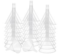 24 Pcs Large Clear Plastic Funnel 4.7 Inch Wide Mouth Clear Funnels
