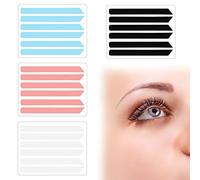 24 Pcs Lash Lift Ribbon Kit, Silicone Lash Lift Pads Lash Lift Tool, Soft Pads Rods Reusable Perm Ribbon Eyelash Lifting Compensator, Eyelash Tapes Makeup Beauty Tool for Eyelashes Lifting (4 Colors)