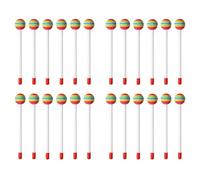 24 Pcs Lollipop Drum Mallet Sticks Round Rainbow Hammer Percussion Drumsticks For Kids Child Musical For Drums