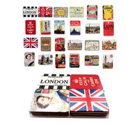 24-PCS London Fridge Magnets, London Souvenirs Gifts Strong Magnetic Featuring Landmarks, Perfect for Friends, Family & Tourists as British Gifts from the UK