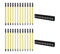 24 Pcs Long Torx Bit Set 6 Inch(150MM) Long Torx Screwdriver Bit Set with 1/4 Inches Hex Shank S2 Steel Magnetic Impact Star Bits Sets T8 T9 T10 T15 T20 T25 T27 T30 T35 T40