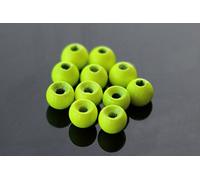 24 pcs/lot 3.6mm 4 Colors Tungsten Beads Fly Tying Beads Weight Nymph Head Jig Fly Tying Materials Fly Fishing (Flo-Green)