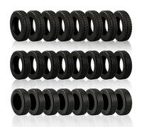 24 Pcs Luggage Wheel Covers,Black Luggage Wheel Protector Covers,Suitcase Wheels Cover with Ordinary Style,Complete Envelopment Style and Anti-Noise Styles,for Protecting Luggages Wheels(2x0.6inch)