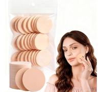 24 Pcs Makeup Sponges, Makeup Round Sponges, Washable CosmeticSponges, Round Reusable Face PaintingSponges, for Foundation, BB Cream, Powder, Concealer, Liquid Makeup