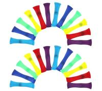24 Pcs Marble Mesh Fidget Toy Colourful Silent Fidget Toys for School Braided Mesh Tube with Marbles Stress Reliever Anxiety Relief Toys for Sensory Anxiety