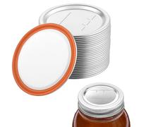 24 PCS Mason Jar Lids Regular Mouth, Canning Lids Regular Mouth Compatible with Most of Electric Vacuum Sealer