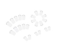 24 Pcs Mediums Square Acrylic Nails Simple Full Covers Artificial Nails Glossy False Nails French Tip Press On Nails