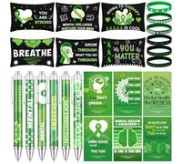 24 Pcs Mental Health Awareness Gift Bulk Mental Health Makeup Bag Ballpoint Pens Journal Notebooks Bracelets for Charity Fundraiser Public Activities Supplies