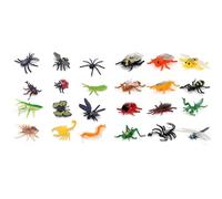 24 Pcs Mini Beasts for Kids, Realistic Insect Toys Figures Plastic Bugs Set with Dragonfly Bee Soft Rubber Dinosaur Children's Minibeasts Ladybird Fake Laying Games,for Children Collecting Kit