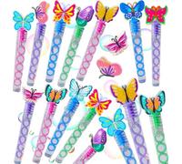 24 Pcs Mini Bulk Bubbles Butterfly Wands Party Supply, Summer Classroom Students Prizes