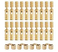 24 PCS Mini Cylinder Hinges - 4 PCS 8mm / 0.31in Brass Barrel Hinges and 20 PCS 2 x 0.4 x 0.4cm / 0.79x0.16x0.16in Mini Barrel Hinges, for Jewelry Boxes, Cabinet Doors, and Small Woodworking Projects.