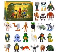 24 Pcs Mini Figures Toy Blind Box Set, Quirky Animal Figures Creative Animal Toys Cartoon Creatures for Kids Boys Girls Birthday Gifts Christmas