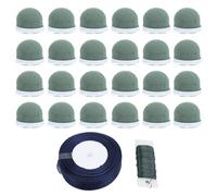 24 Pcs Mini Floral Foam Holder, Round Dry and Wet Flower Foam with Iron Wire Floral Wire, Florist Flower Block Craft Arrangement Supplies for Table Wedding Wine Bottle Decor