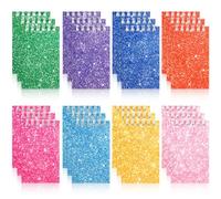 24 Pcs Mini Notebook for Kids Party Favor, Small Pocket Notebook Bulk Colorful Shiny Cover Notebooks Small Spiral Notepad Memo Note Pads for Kids Adult Work Home Office School Classroom Party Supplies