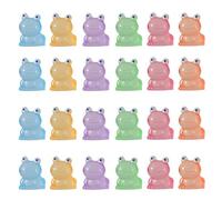 24 PCS Mini Resin Frogs, Mini Resin Animals Tiny Frogs Figurines Glow in the Dark, Miniature Figurine Luminous Ornaments for Garden DIY Craft Micro Landscape Car Aquarium Dollhouse Decoration