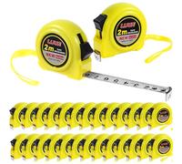 24 Pcs Mini Tape Measure Bulk 6 ft Measuring Retractable Small Easy Read Pocket Self Locking Measure Tape with Inches and Centimeters for Designer Decorator