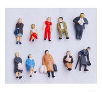 24 Pcs Mixed Model People Figures for HO Scale 1:87 Train Railway Building Scenery, Plastic Colorful Miniature Persons for Sand Table Layout Decoration Accessories