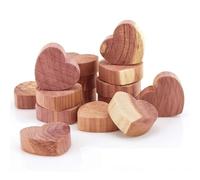 24 PCS Moth Cedar Hearts Anti Mildew Wood Insect Repellent Balls Rings Anti Moth Cedar Wood Blocks, Natural Wood for Moth Protection for Clothes, Wardrobes, Drawers, Storage Boxes.