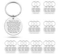 24 PCS Motivational Gifts Keyring for Men Encouragement Gifts for Women Spiritual Gifts for Him Teens Survivor Appreciation Gifts for Women Birthday Christmas Graduation Gift