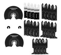 24 Pcs Multi Tool Blades, Universal Oscillating Multitool Blades for Wood Metal Cutting, Quick Release Oscillating Tool Accessories Compatible with Ryobi Makita and More