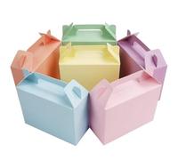 24 Pcs Multicoloured Party Boxes with Handles 15x9x9 cm Gift Packaging Box