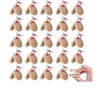 24 Pcs Musical Castanets Instrument, Clap Board Music Educational，Classroom DIY Wooden Percussion Instrument Finger Castanets