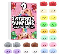 24 Pcs Mystery Dumpling Squeeze Advent Countdown Calendar 2026,Bao Bun Countdown With 24 Pc Dumpling,Sensory Dumplings Squishy Toy,Cute Squishys Balls Birthday Gift,Toys Party Favors Home Office (E)