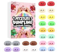 24 Pcs Mystery Dumpling Squeeze Advent Countdown Calendar 2026,Bao Bun Countdown With 24 Pc Dumpling,Sensory Dumplings Squishy Toy,Cute Squishys Balls Birthday Gift,Toys Party Favors Home Office (F)