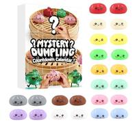 24 Pcs Mystery Dumpling Squeeze Advent Countdown Calendar 2026,Bao Bun Countdown With 24 Pc Dumpling,Sensory Dumplings Squishy Toy,Cute Squishys Balls Birthday Gift,Toys Party Favors Home Office (B)