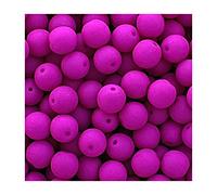 24 pcs Neon Czech glass beads with UV effect 6 mm, Violet