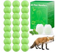 24 PCS Peppermint Oil Fox Repellent for Gardens UK, Natural Spider Mouse Deterrent Foxes Deterrent Balls Protect Your Entire Garden & Outdoor Areas