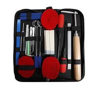 24 Pcs Piano Tuning Kit, Expert Tuner Tools with Tuning Wrench, Mutes, and Screwdrivers, 13.8 x 5.5 x 1.6 in Oxford Cloth Case, Comprehensive Set for Accurate Sound Calibration and Maintenance