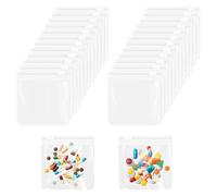 24 PCS Pill Pouch Bags,7 x 7.5 CM Pill Pouches for Travel,Clear Plastic Zippered Pill Pouches,Pill Pouches for Medicine,Portable Reusable Pill Pouch for Pills Storage