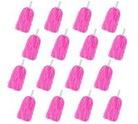 24 PCS Pink Cheerleading Pom Poms and Large Cheerleader Hair Bow Plastic Pom Poms for Sports Squads Dancing Party Football Basketball Sports Stage Performance Celebration