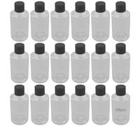 24 Pcs Plastic Squeeze Bottles, Clear Slant Shoulder Bottles With Flip Lids, 5.1 Fl Oz / 150 Ml Containers For Shampoo, Lotion, Paint, Bottles With Black Caps For Storage, Trip