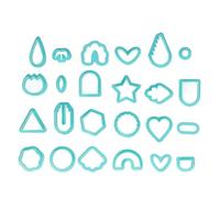 24 Pcs Polymer Clay Cutters Various Shapes DIY Hand Made Jewelry Earrings Making Mould Cutters Tools Easy to Use for Clay Earring Craft Projects Durable PP Material Multicolor