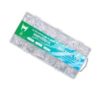 24 Pcs Press-On, Glossy Acrylic False with Bow Design, French Stick-On for Women