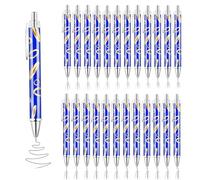 24 Pcs Print Pattern Ballpoint Pen Set Personalized Retractable Ballpoints with Blue Golden Circle Pattern, Pen Party Decorations Supplies Lovely Gift for Classroom Office Drawing Supplies (Dark Blue)