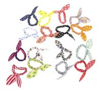 24 Pcs Rabbit Ear Bowknot Hair Ties, Cloth Ponytail Holders for Girls | Adorable Dotted Design, Keeps Strands in Place, Easy Matching Accessory for Women, Suitable Everyday Wear and Occasion