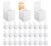 24 Pcs Raffle Boxes Bulk Ballot Box Suggestion Donation Box for Fundraising, Raffle Ticket Card Box with Slot and Removable Header Voting Box for Auction Charity Voting Collecting Card Contest (24)