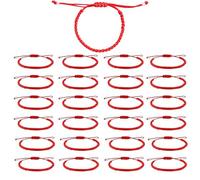 24 Pcs red string bracelet,Red Bracelet, Protection Good Luck Red Cord Bracelet,Handmade Friendship Bracelet Knotted Kabbalah Lucky Handmade Friendship Bracelets for Women Men