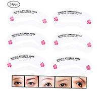 24 Pcs Reusable Eyebrow Stencil Set Eye Brow DIY Drawing Guide Styling Shaping Grooming Template Card Easy Makeup Beauty Kit