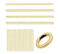 24 PCS Ring Adjuster for Loose Rings, Gold Ring Tightener for Loose Rings Comfortable Ring Size Adjuster for Loose Rings to Make Small Ring Reducer for Loose Rings (Each 10CM)