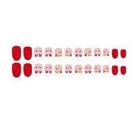 24 PCS SANTA FALSE NAILS CHRISTMAS FULL COVERAGE ADHESIVE ON CLAWS