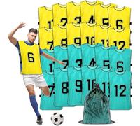24 Pcs Scrimmage Vest Soccer Pinnies Training Pennies Football Jerseys Youth Team Practice Vests Sports Bibs for Youth Adult Sports Basketball, Soccer, Football, Volleyball